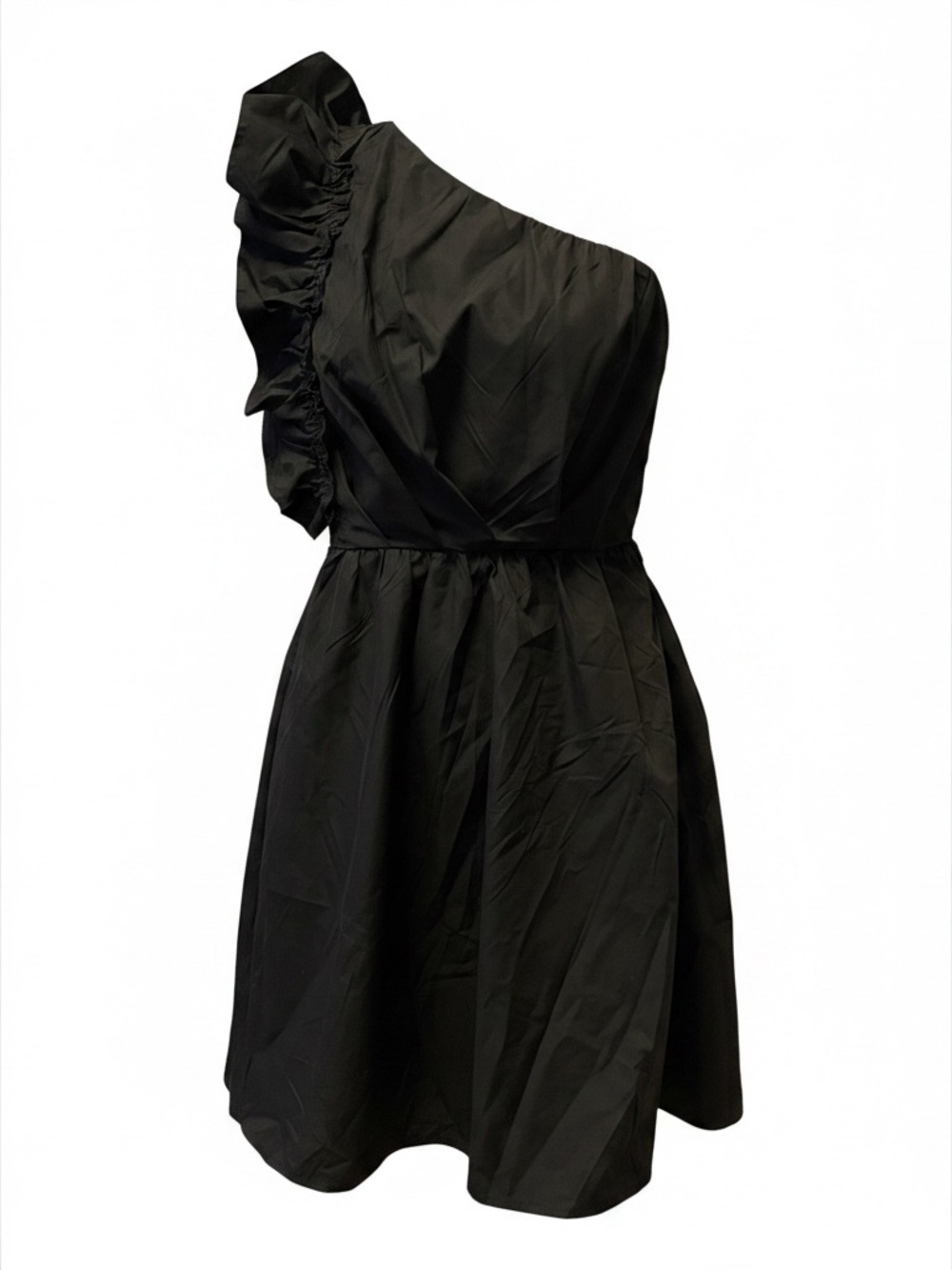 ZESICA Women's Summer One Shoulder Ruffle Dress - Picture 2 of 4